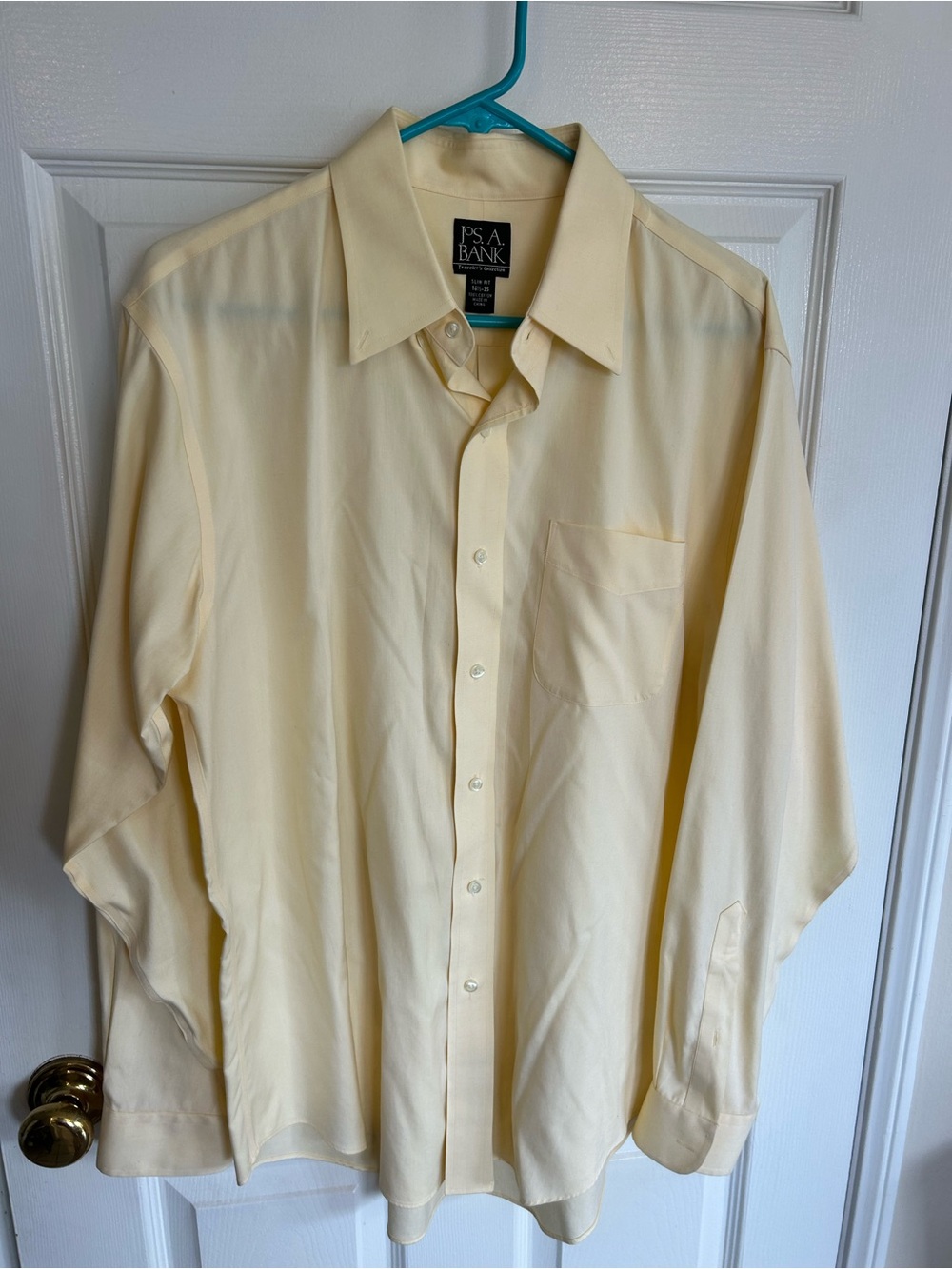 Jos. A. Bank Light Cream Long-Sleeve Dress Shirt